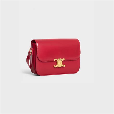 celine red handbags|Celine triomphe bag price.